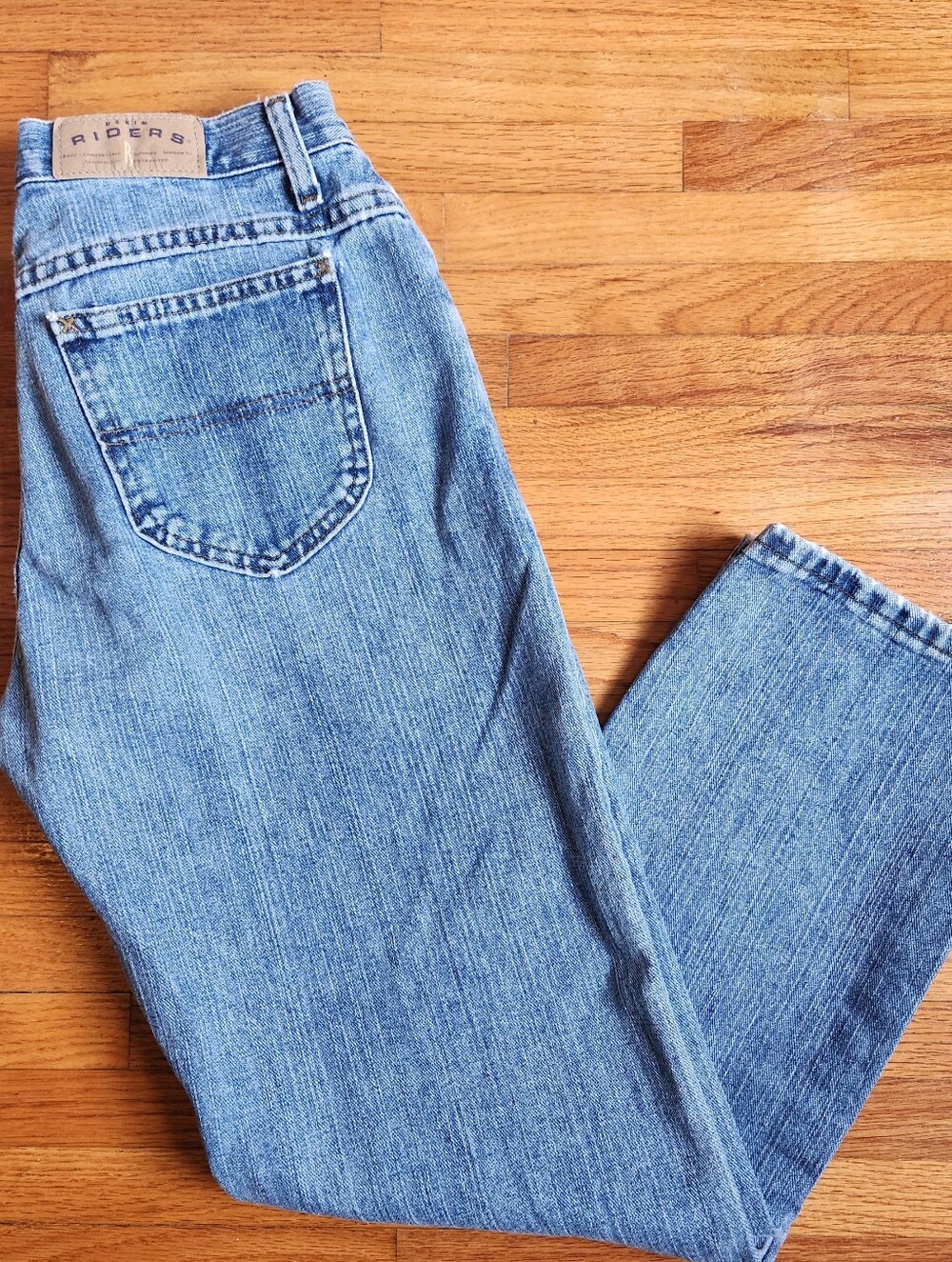 Vintage Denim Riders High Rise Distressed Jeans 100% Cotton Grunge 6P